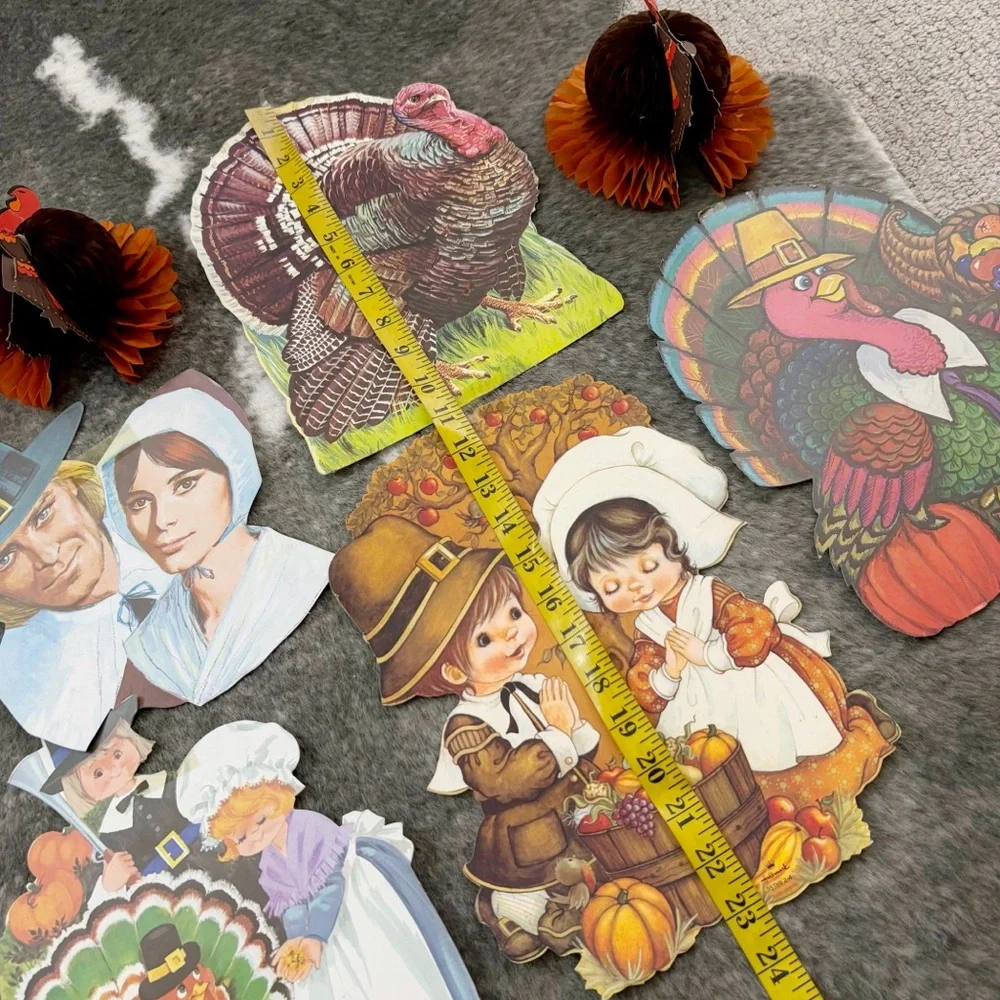 Vintage Thanksgiving Fall Harvest Paper Decorations
